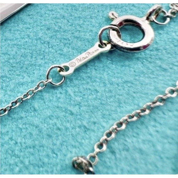 Tiffany & Co. 925 Sterling Silver Loving Heart Bar Necklace 18" w/pouch ✨EUC✨ - Picture 5 of 5